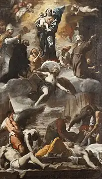 Mattia Preti, Croquis des fresques votives de la peste de 1656, 1656, musée de Capodimonte, Naples