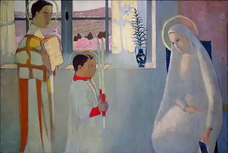 Le Mystère catholique (1889), huile sur toile, 97 × 143 cm, Saint-Germain-en-Laye, musée Maurice Denis.