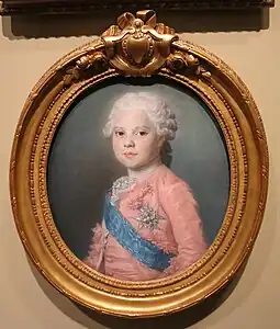 Louis-Stanislas, comte de Provence, 1762, par Quentin de La Tour