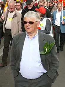 Trois députés du groupe : (de gauche à droite) André Chassaigne, Maxime Gremetz et Patrick Braouezec.