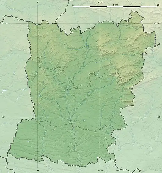 Voir sur la carte topographique de la Mayenne