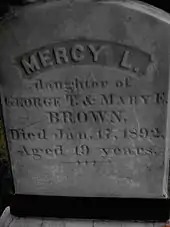 Tombe de Mercy Brown