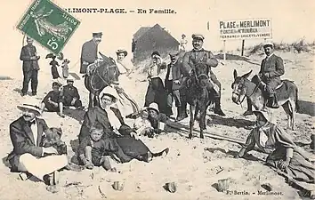 Sur la plage vers 1910.