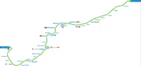 Voir la carte de la ligne.