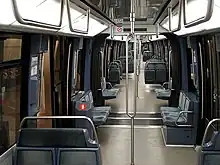Intérieur d'une rame MP 89 CA (mars 2008).