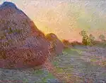 "Grainstacks"  (1890-91) by Claude Monet (W1273)