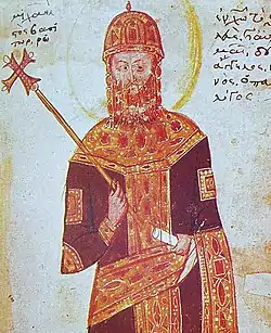 Fresque représentant l'empereur Michel VIII Paléologue