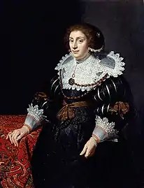 Portrait de femme, huile sur bois, 1625, musée des beaux-arts de Lyon.