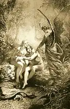 Adam et Eve, Mihály Zichy, XIXe siècle