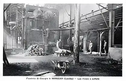 Les fours à sulfate de la papeterie de Mimizan