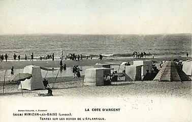 Tourisme balnéaire à Mimizan-les-Bains, sur la Côte d'Argent