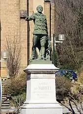 Statue du général de Miribel située à Hauterives dans la Drôme