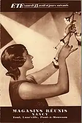 Mode d'été, publicité des Magasins Réunis