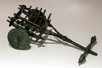 Modèle de chariot agricole. Melona, IIIe-IIe s. av. J.-C.