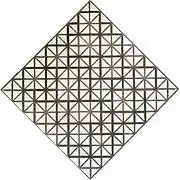 Carreau aux lignes grises, 1918