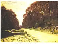 Route en forêt, 1864.