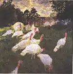 Claude Monet: Les Dindons, 1877 (musée d'Orsay), inscrit au Cat. Raisonné Wildenstein - n° 416