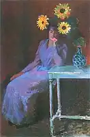 Portrait de Suzanne aux soleils (1890), Claude Monet (W 1261)