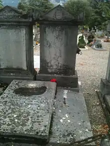 Tombe située au cimetière de Compesières.