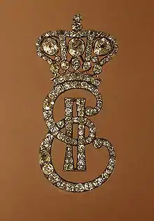 Chiffre ou monogramme en diamants de Catherine II.