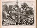 Gravure de l'incendie par Arnoldus Montanus (nl) (1669).
