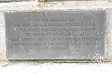 Dédicace à Gordon (face est).