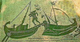 Transport d'amphore, mosaïque d'Ostie, n.d.