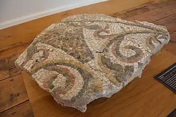 Fragment de mosaïque exposé au musée d'art et d'histoire du Cap de Gascogne