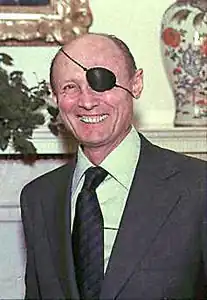 Moshe Dayan, général israélien.