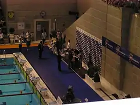 Podium du 50 mètres handisport dames.