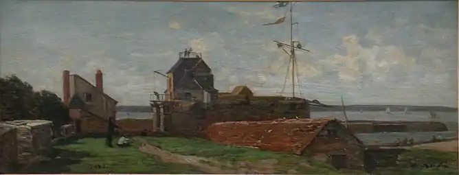 L'Hôtel de Ville et la Tour François 1er au Havre, 1852musée d'Art moderne André-Malraux