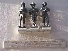 Les trois enfants musiciens de la première Fontaine des poissons de Munich