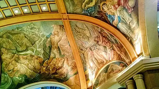 Détail d'un plafond des Galerías Pacífico (es) à Buenos Aires.