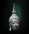 Tête de Bouddha. Bronze de l'école d'Ayutthaya XVe siècle (Inv.71 3 2). Thaïlande actuelle