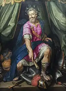 Tableau de Frans Pourbus le Jeune représentant Henri IV, fondateur à La Flèche du collège des Jésuites qui porte son nom.