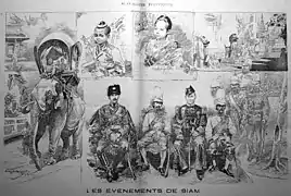 Dans La Libre Parole Illustrée, le Siam aidé par les Anglais.