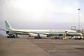Un Douglas DC-8 de :Trans International Airlines (en), semblable à celui impliqué dans l'accident.