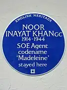 Blue plaque, Londres, août 2020