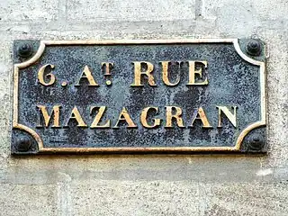 Rue Mazagran, panneau ancien