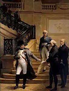 Napoléon visitant le Palais Royal pour l'ouverture du Tribunat en 1807, vers 1840, Paris, Palais-Royal.