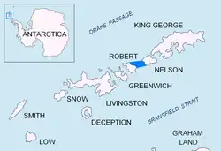 Carte du détroit de Nelson.