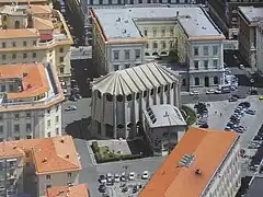 Vue aérienne de la synagogue