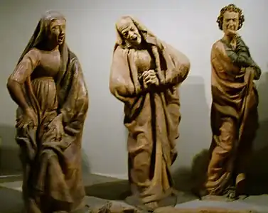 Détail de la Lamentation sur le Christ mort, Bologne, église Santa Maria della VitaÉglise Santa Maria della Vita.