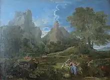 Paysage avec Polyphème par Nicolas Poussin (1649).