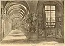 Vue de la galerie gravée par Nikolaus van Hoy dans l'édition de 1673 du Theatrum pictorium