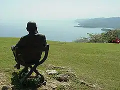 Baie d'Oracabessa (en) depuis la villa voisine Firefly Estate de Noël Coward