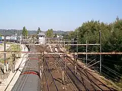 Bifurcation de Nogent, à l'extrémité nord-est de la gare.