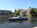 Bateau WSP 11 Mollymauk de la Wasserschutzpolizei Berlin dans le Nordhafen Spandau.