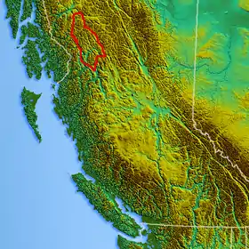 Carte de localisation du massif.