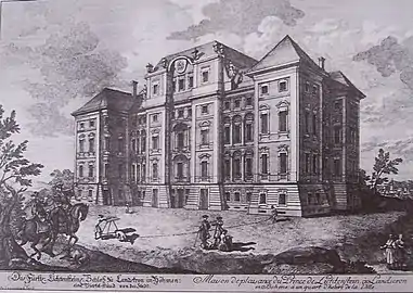 Château de Rudoltice, par Johann Adam Delsenbach.